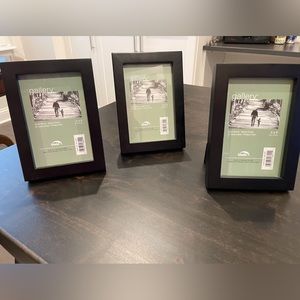 3 Black Wood Frames. 4x6. EUC